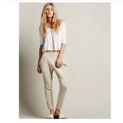 Free People Tan Harem High Wasted Legging Pants Modal Blend Size XS NWT