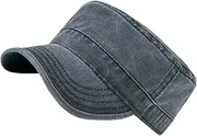 [HAMKVBPR] Flat Top Cap Washed Cotton Literature Retro Flat Cap Men Outdoor for Women and Men