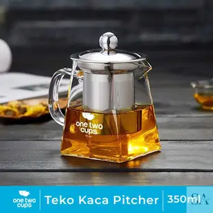 一個兩杯耐熱玻璃茶壺玻璃茶壺帶過濾器 TP-761