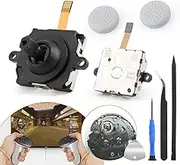 RongZy 2 Pieces Joystick Replacement Kit for Oculus Quest 3 Controller 3D Analog ThumbStick for Meta Quest 3 Joystick Caps Replacement Accessories Drift Repair with Tool