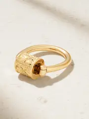 [Marla Aaron] Marla Aaron - Trundle Lock 18-karat Gold Ring - 6 6 Gold