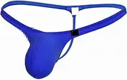 [Faringoto] Mens G String Thong Underwear T-Back Thongs Low Rise Sexy Panties Swim, Sapphire Blue, Medium