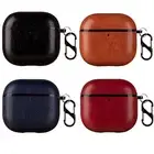 For AirPods 4th Gen 2024/3rd/2nd Gen/Pro 2 Shockproof Leather Case with Keychain