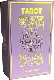 Vieux Monde Express Lavender Tarot & Guide | Classic Tarot Design and Gold Foil