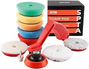 SPTA Drill Polishing Kit, 11Pcs 3-Inch Buffing Pads, Foam Drill Buffing Pad, Car Buffer Polisher Kit for Polishing, Waxing, Sealing Glaze