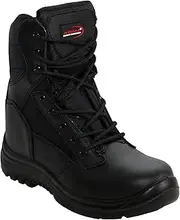 [A&H Footwear] Mens Arma Black Lace up/Zip up Genuine Leather Military Combat Waterproof Safety Steel Toe Cap Boots UK Sizes 6-13