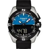 在飛比找PChome24h購物優惠-TISSOT T-TOUCH鈦 太陽能觸控錶-藍/45mm 