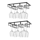 2 Piece Wine Glass Rack Wine Glass Hanger Rack Storage Hanger Black H6T57876