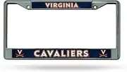 Rico Industries NCAA Virginia Cavaliers 12" x 6" Silver Chrome Frame W' Decal Insert Car/Truck/SUV Auto Accessory
