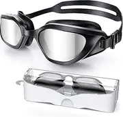 Vegemono Swim Goggles, Polarized Swimming Goggles for Adults, Anti-Fog UV Protection Pool Goggles for Men Women Youth