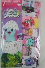 NEW 7 Pack Girls Hatchimals Panties Size 4 Underwear Spin Master Cotton Bird Fox