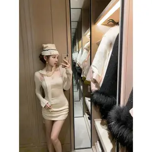 【Littlefish】 嬌韻裙/50%澳洲 美麗諾 羊毛洋裝 女生 緊身 顯瘦 針織 包臀裙 顯身材 洋裝有大尺碼
