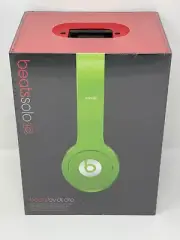 Beats Solo HD On-Ear Headphones Headband Wired Drenched in Color Green 810-00014