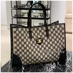 精品二手 CELINE 賽琳 TRIOMPHE 凱旋門 TOTE 老花 手提袋 購物袋 托特包 肩背包 19434