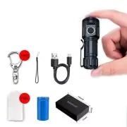 Super Bright LED Keychain Flashlight Mini Rechargeable Torch Camping Hiking Lamp
