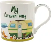 The Leonardo Collection My Caravan Mug, Tea and Coffee Mugs for Hot Drinks | Fine China Printed Mugs for Kitchen & Home | Reusable Ceramic Cups for Every Occasion | Birthday Gifts for Women & Men
