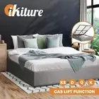 Oikiture Bed Frame Queen Double King Single Gas Lift Base With Storage Platform