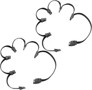tunghey 2Pack 15 Pin SATA Power Extension Hard Drive Cable 1 Male to 6 Female Splitter Adapter for HDD、SSD、Optical Drives Sata Power Cable (1 to 6)