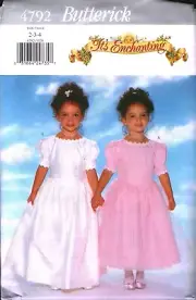 4792 Vintage Butterick SEWING Pattern IT'S ENCHANTING Girls Party Dress UNCUT