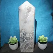 4.3lb GORGEOUS Druzy Flower Agate Tower