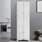 Kitchen Tall Cupboard Storage Sideboard Cabinet Bathroom Pantry Organiser White