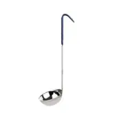 Thunder Group SLOL207 8 oz Stainless Steel Serving Ladle w/ Vinyl Handle - Blue