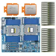 Gigabyte MZ73-LM0 With 2x AMD EPYC 9654 CPU，24x 16GB 4800MHz DDR5 384GB RAM