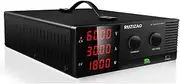 RUZIZAO DC Power Supply Variable, 60V 30A 1800W High-Power Bench Power Supply with Encoder Knob, Benchtop Lab PSU, Adjustable Switching Regulated Source for Test/Repair/Battery Charging