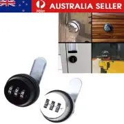 3 Digital Code Combination Lock Cabinet Mailbox Password Locker Cupboard Drawer