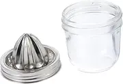 VALICLUD Mason Jar Manual Lemon Juicer Stainless Steel Portable Citrus Squeezer for Home Kitchen Easy to Use Fruit Press for Kiwis More Great Idea Capacity