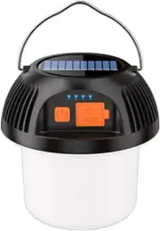Camping Lantern Solar Rechargeable, LED Tent Light Ultra Bright for Camping Port