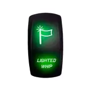 LED Illuminated Rocker Switch Lighted Whip UTV RZR Teryx Maverick Viking Green