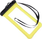 HEATSHAKING 1Set Inflatable Phone Bag Touch Screen Dry Bag for Outdoor Activities Floatable Phone Pouch with Neck Lanyard Yellow