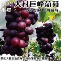 在飛比找momo購物網優惠-【WANG 蔬果】彰化大村巨峰葡萄4斤x1箱(3-4串/箱_