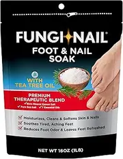 Fungi-Nail Foot & Nail Soak with Tea Tree Oil - Moisturize, Reduce Foot Odor, & Soothe Aching Feet - A Therapeutic Blend of Rich Mineral Epsom Salt, Pure Sea Salt, and 7 Essential Oils - 1 Pound