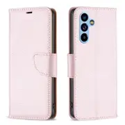 For Samsung Galaxy A54 5G Case, Lychee Texture PU Leather, Rose Gold
