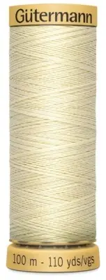 Gutermann Natural Cotton Thread 110yd-Ivory - 6 Pack