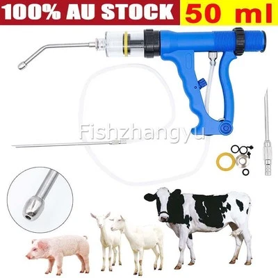 50ml Continuous Drench Gun for Animal Cattle Sheep Goats Livestock Husbandry AL