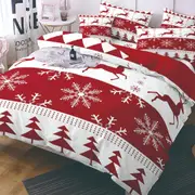 Wonder Xmas Christmas Design Soft Quilt Duvet Doona Cover Set