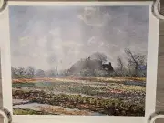Claude Monet Tulip Fields at Sassenheim Vintage Shorewood Art Print 22.5 x 28.5