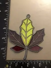 Vintage 1980s “Maple Leaf” Acrylic Stained Glass Style Window Sun-catcher