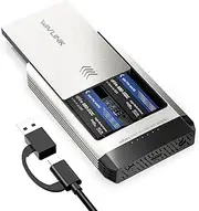 WAVLINK NVMe Cloner, M.2 Cloner Dual-Bay Offline Clone Tool-Free, 20Gbps M.2 Duplicator with Heat Dissipation, NVMe Enclosure for SSDs PCIe Sizes 2230/2242/2260/2280, Supports NVMe and SATA, up to 8TB