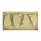 Baby Feet Foot Print Silicone Mould Fondant Gum Paste Sugar Cake Soap Resins
