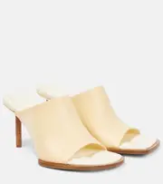 [Jacquemus] Jacquemus Les Mules Carrés Ronds leather mules AU 5 white