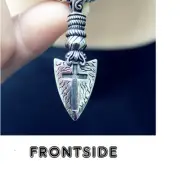 VIKING SPEAR ARROW CROSS SHIELD Pendant On 24" 925 Sterling Silver Necklace Men