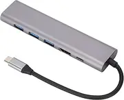 USB-C Hub, 5-in-1 MultiPort Docking Station - USB-C Docking Station for MacBook & Windows - USB-C Power Delivery 3.0, 4K HDMI 1.4, 2X USB-a 3.0, Rate: 5Gbps