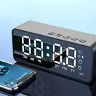 Speaker Alarm Clock Large Display Digital Mirror Alarm Clock For Home