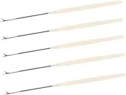 jojofuny 5 Pack Beading Needles Threader Long Crochet Hooks Beading Tools Set for Jewelry Making Easy to Use Carry
