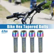 4pcs Tapered Bolts Screws for Bike Bicycle Stem M5x20mm Steel Assorted Color