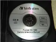 PIONEER STEREO RECEIVER SX-1980 OWNERS & SERVICE MANUAL ON A CD IN A HARD CASE